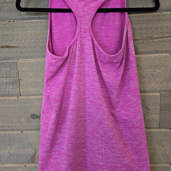 Athleta XL Pink Seamless Racerback Compression Tank - Waffle Knit - Picture 6 of 7
